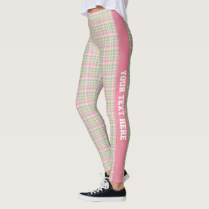 Pastel Karierte Personalisierte Leggings