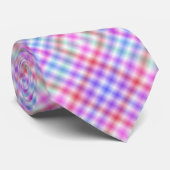 Pastel Kariertes Muster Classic Neck Tie Krawatte (Gerollt)