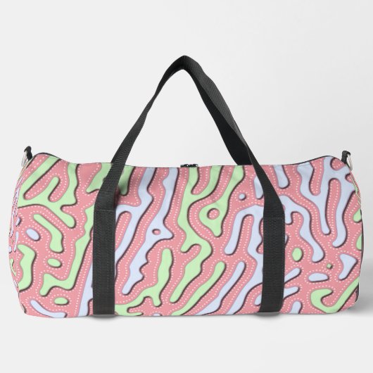 Pastel Kawaii Abstrakt-farbiger Spritzer Design Duffle Bag (Vorderseite)