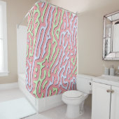 Pastel Kawaii Abstrakt-farbiger Spritzer Design Duschvorhang (Beispiel)