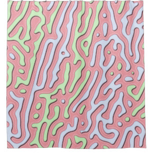 Pastel Kawaii Abstrakt-farbiger Spritzer Design Duschvorhang