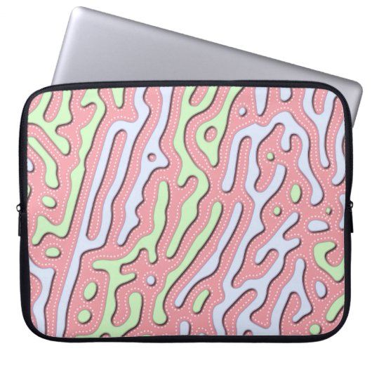 Pastel Kawaii Abstrakt-farbiger Spritzer Design Laptopschutzhülle (Vorderseite)