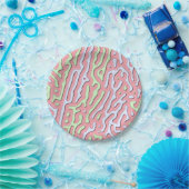 Pastel Kawaii Abstrakt-farbiger Spritzer Design Pappteller (Party)