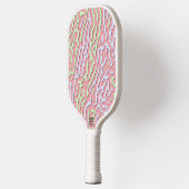 Pastel Kawaii Abstrakt-farbiger Spritzer Design Pickleball Schläger (Links)