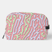 Pastel Kawaii Abstrakt-farbiger Spritzer Design Waschbeutel (Rückseite)