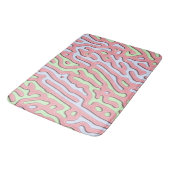 Pastel Kawaii Abstrakt-farbiges Squiggle-Design Badematte (Schrägansicht)