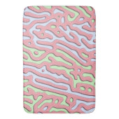 Pastel Kawaii Abstrakt-farbiges Squiggle-Design Badematte (Vorderseite Vertikal)