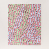 Pastel Kawaii Abstrakt-farbiges Squiggle-Design Puzzle (Vertikal)