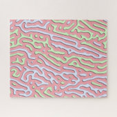 Pastel Kawaii Abstrakt-farbiges Squiggle-Design Puzzle (Horizontal)