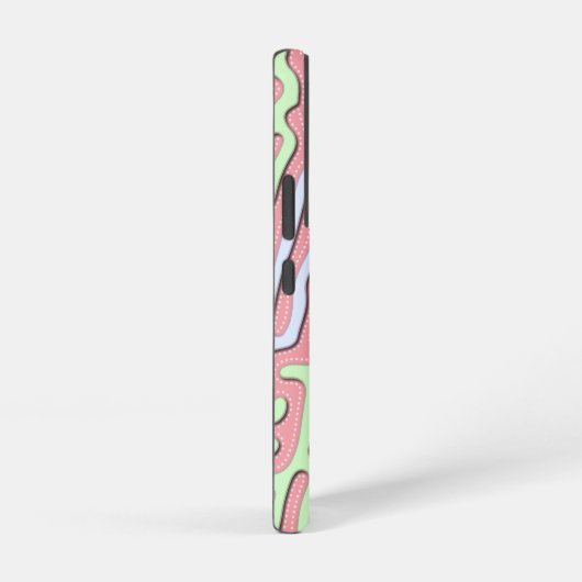 Pastel Kawaii Abstrakt-farbiges Squiggle-Design Samsung Galaxy Hülle (Rechte Seite)