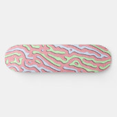 Pastel Kawaii Abstrakt-farbiges Squiggle-Design Skateboard (Horizontal)