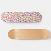 Pastel Kawaii Abstrakt-farbiges Squiggle-Design Skateboard (Horizontal)