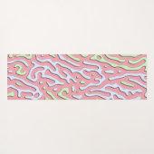Pastel Kawaii Abstrakt-farbiges Squiggle-Design Yogamatte (Rückseite (Horizontal))