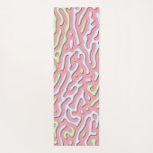 Pastel Kawaii Abstrakt-farbiges Squiggle-Design Yogamatte (Rückseite)
