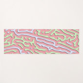Pastel Kawaii Abstrakt-farbiges Squiggle-Design Yogamatte (Vorderseite (Horizontal))
