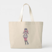 Pastel Kawaii Bunny Girl Furry Tote Tasche (Rückseite)