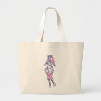 Pastel Kawaii Bunny Girl Furry Tote Tasche