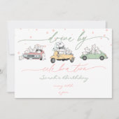 Pastel Kawaii Cats Überraschungsfeier Parade Einladung (Vorderseite)