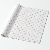 Pastel Kawaii Cloud Muster Wrapping Paper Roll Geschenkpapier (Ungerollt)