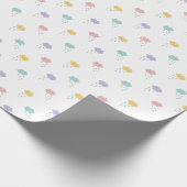 Pastel Kawaii Cloud Muster Wrapping Paper Roll Geschenkpapier (Ecke)