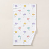 Pastel Kawaii Cloud Pattern Badetuch Set (Handtuch)