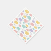 Pastel Kawaii Cloud Pattern Papier Napkins Serviette (Ecke)