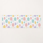 Pastel Kawaii Cloud Pattern Yoga Mat Yogamatte (Vorderseite (Horizontal))