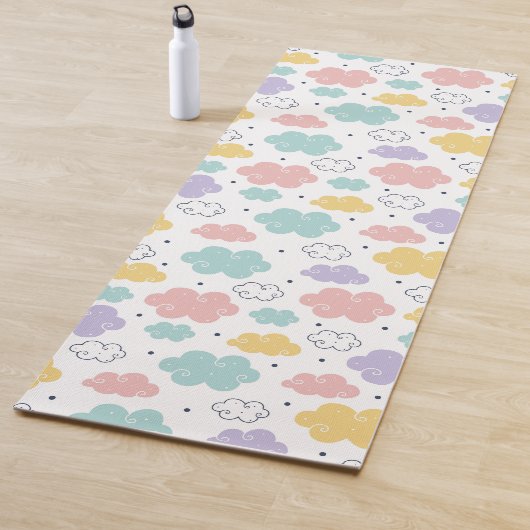 Pastel Kawaii Cloud Pattern Yoga Mat Yogamatte (Beispiel)