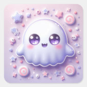 Pastel Kawaii Ghost Craft Sticker Halloween Süsse (Vorderseite)