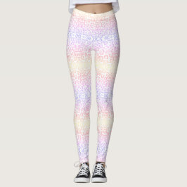 Pastel Kawaii Leopard Rainbow Animal Print Leggings