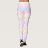Pastel Kawaii Leopard Rainbow Animal Print Leggings (Rückseite)