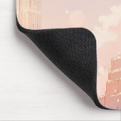 Pastel kawaii lofi Stadt Mousepad (Ecke)