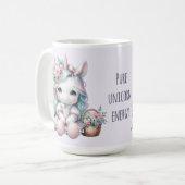 Pastel Kawaii Unicorn Doll with Flower Basket Kaffeetasse (Vorderseite Links)