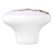 Pastel Kawaii Unicorn Doll with Flower Basket Keramikknauf (Seitenansicht)