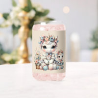 Pastel Kawaii Unicorn Mutter Tochter Duo Beige