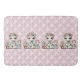 Pastel Kawaii Unicorn Mutter Tochter Duo Pink Badematte (Vorderseite)