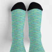 Pastel Kayaks Kayaking Themed Aquamarin Blue Socken (Oben)
