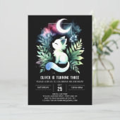 Pastel Kids Cat Geburtstag Einladung (Stehend Vorderseite)