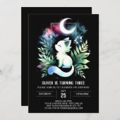 Pastel Kids Cat Geburtstag Einladung (Vorne/Hinten)