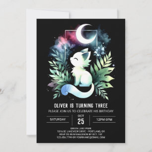 Pastel Kids Cat Geburtstag Einladung