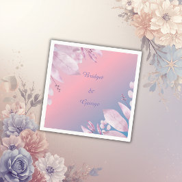 Pastel Kirschblüte Sakura Hochzeitsnapkins Serviette