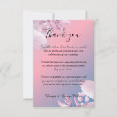 Pastel Kirsche Blüte Hochzeit Flat Danke Karte (Vorderseite)