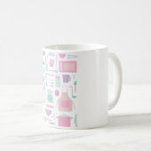 Pastel Kitchen Cooking Utensits Muster Kaffeetasse (VorderseiteRechts)