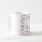 Pastel Kitchen Cooking Utensits Muster Kaffeetasse (Vorderseite Links)
