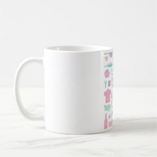 Pastel Kitchen Cooking Utensits Muster Kaffeetasse