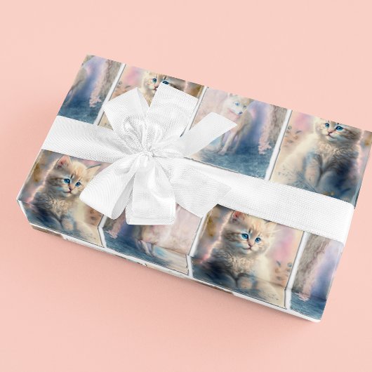 Pastel Kitten und Welpe Geschenkpapier