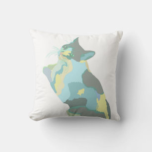 Pastel Kitty Throw Kissen