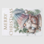Pastel Knitted Christmas Gnome Seidenpapier<br><div class="desc">Pastel Knitted Christmas Gnome</div>