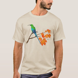 Pastel Kolibris auf einem Ahornzweig. T-Shirt