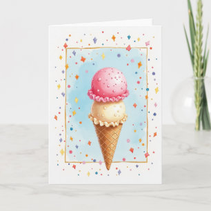 Pastel-Konfetti-Geburtstagskarte Karte